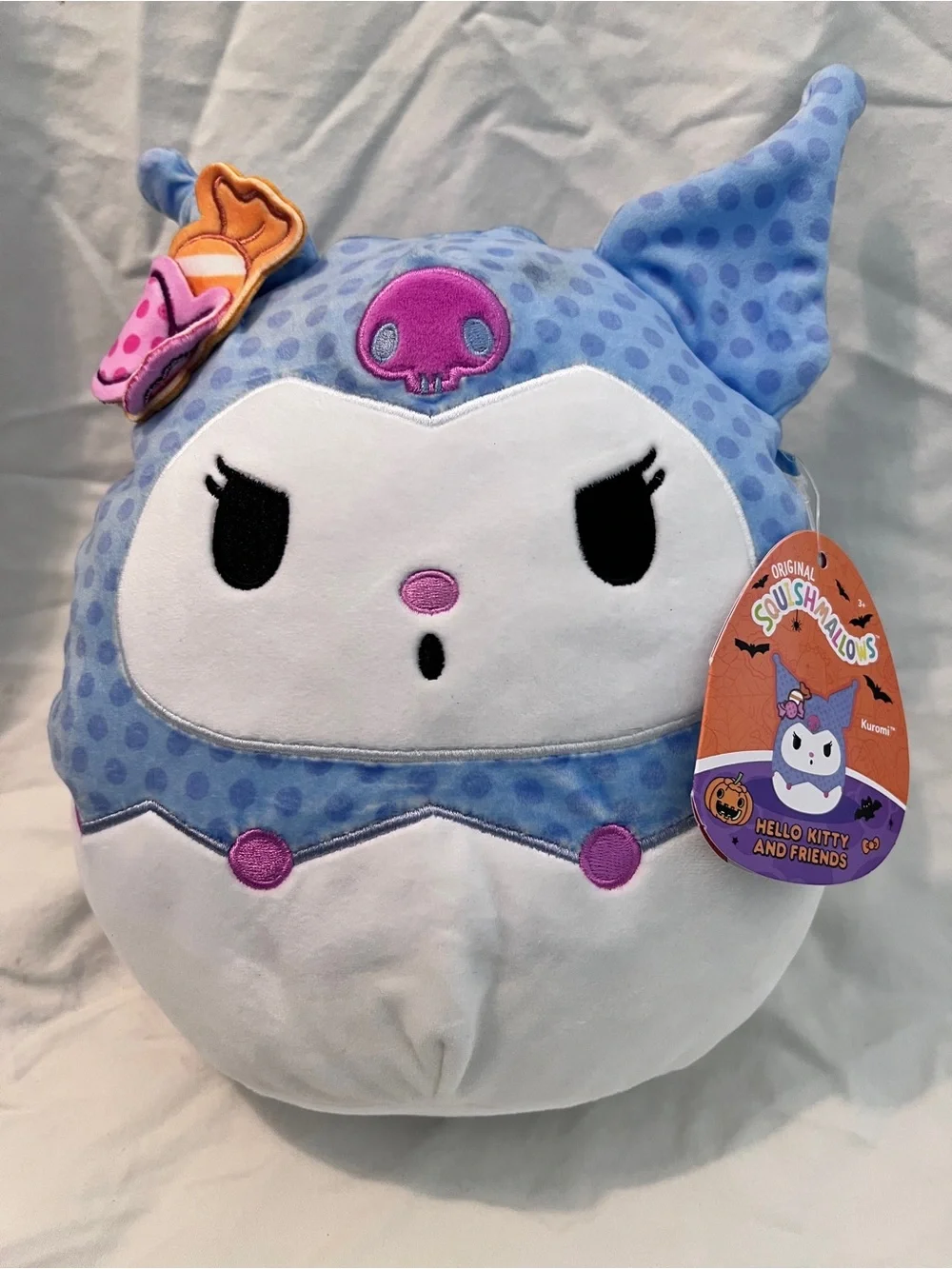 Squishmallows Kuromi Plush in Light Blue, White & Pink Accents